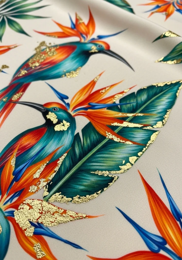 Hand Painted Silk Wallpaper