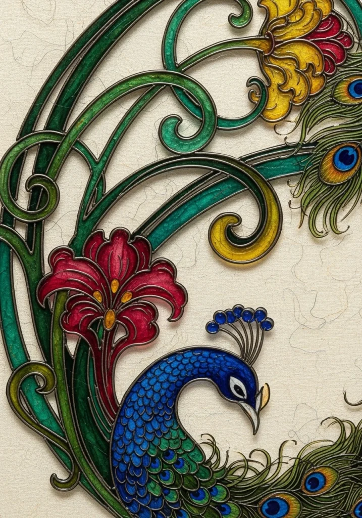 Hand Painted Silk Wallpaper